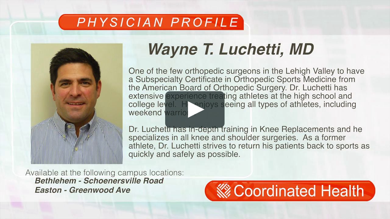 Dr. Wayne Luchetti Video Profile