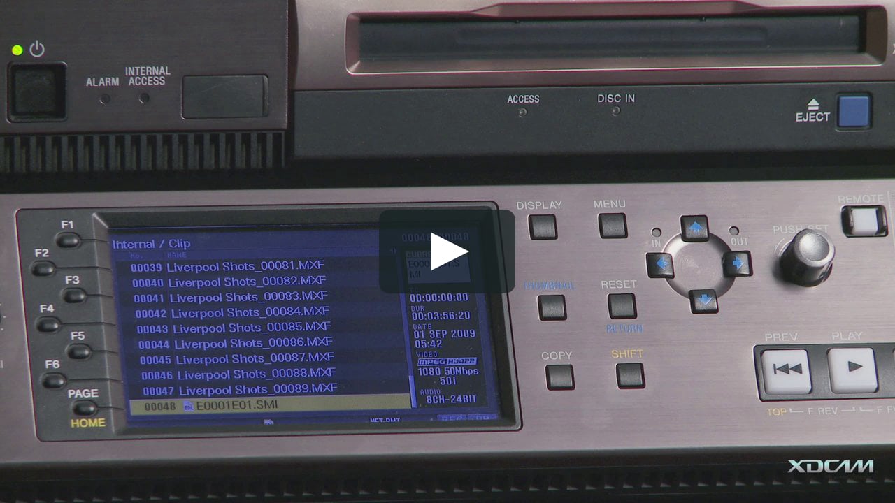Sony Professional Xdcam Xds Deck Creating And Using Edls On Vimeo Sony Professional Xdcam Xds Deck Creating And Using Edls On Vimeo