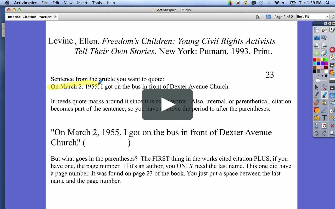 Internal Citation From Works Cited On Vimeo Internal Citation From Works Cited On Vimeo