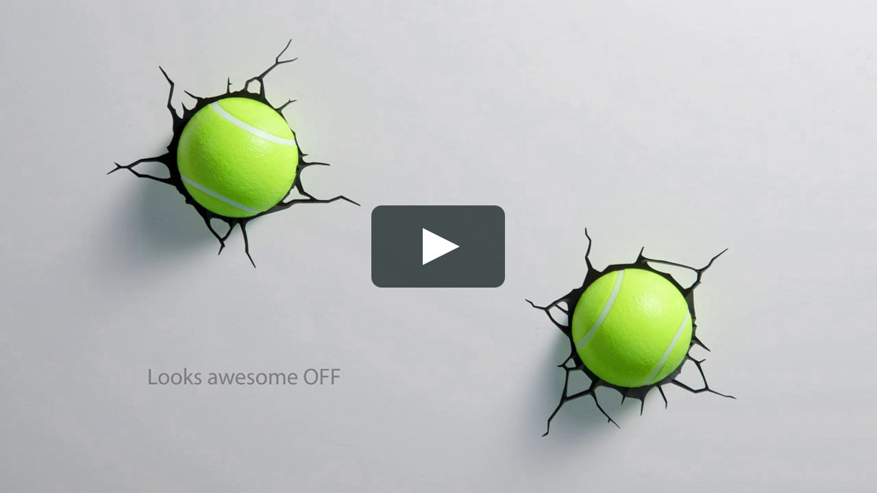 Tennis Ball 3D Deco/Night Lights on Vimeo
