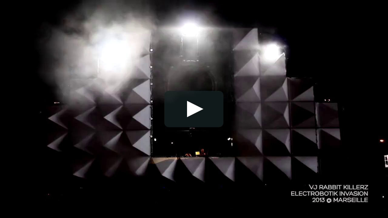 Marseille ) Vjing and Mapping - VJ RABBIT KILLERZ - Extract : Live mapping ...