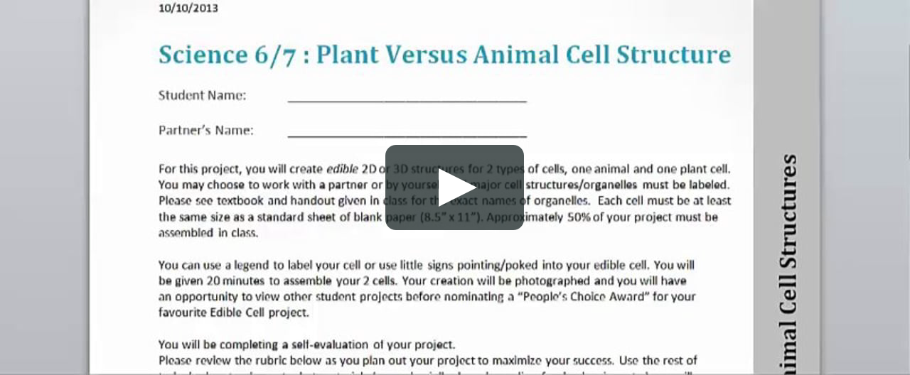 Edible Cell Project for Science on Vimeo