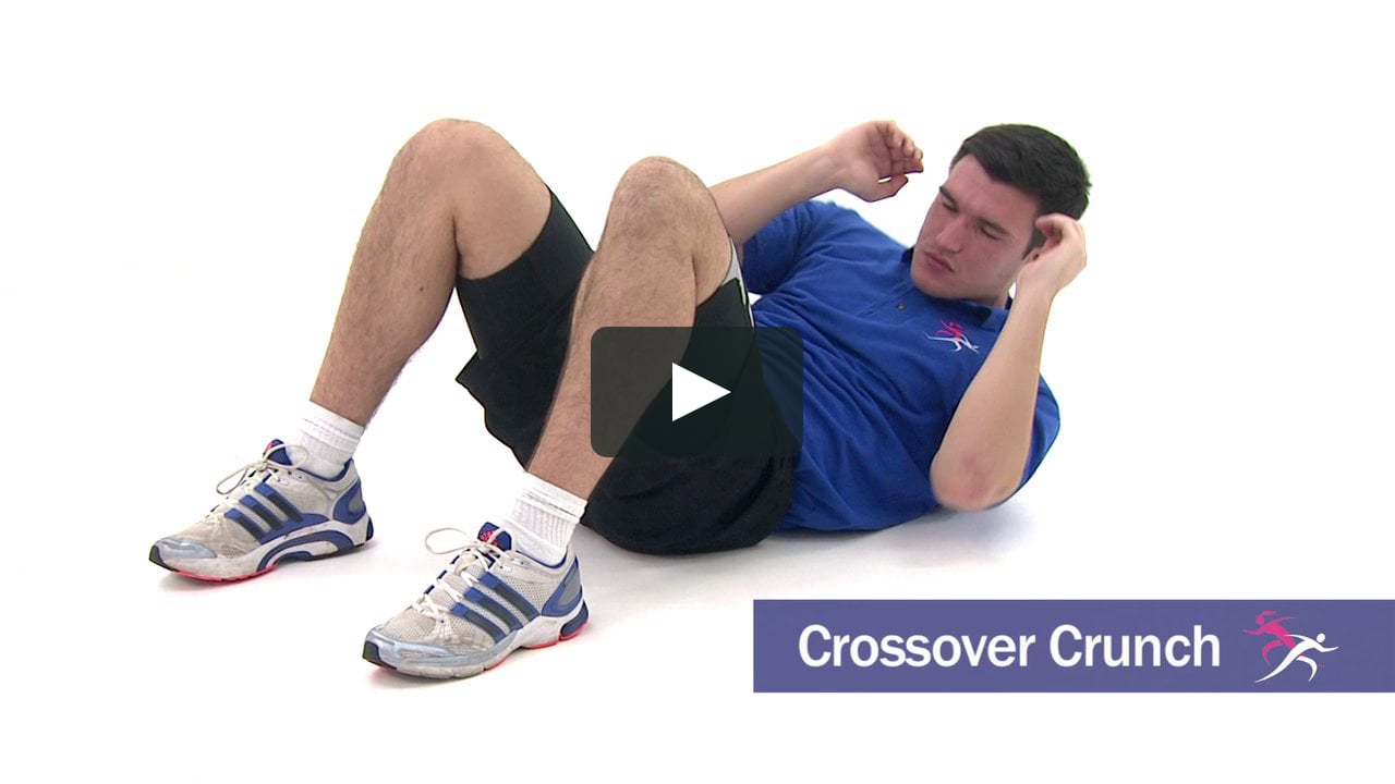 crossover crunches