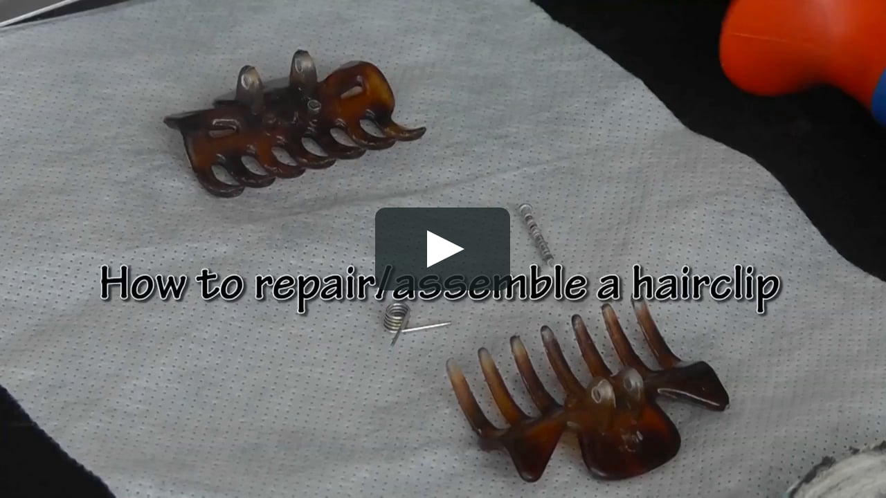 How to repair (assemble) a hair clip with detached spring on Vimeo