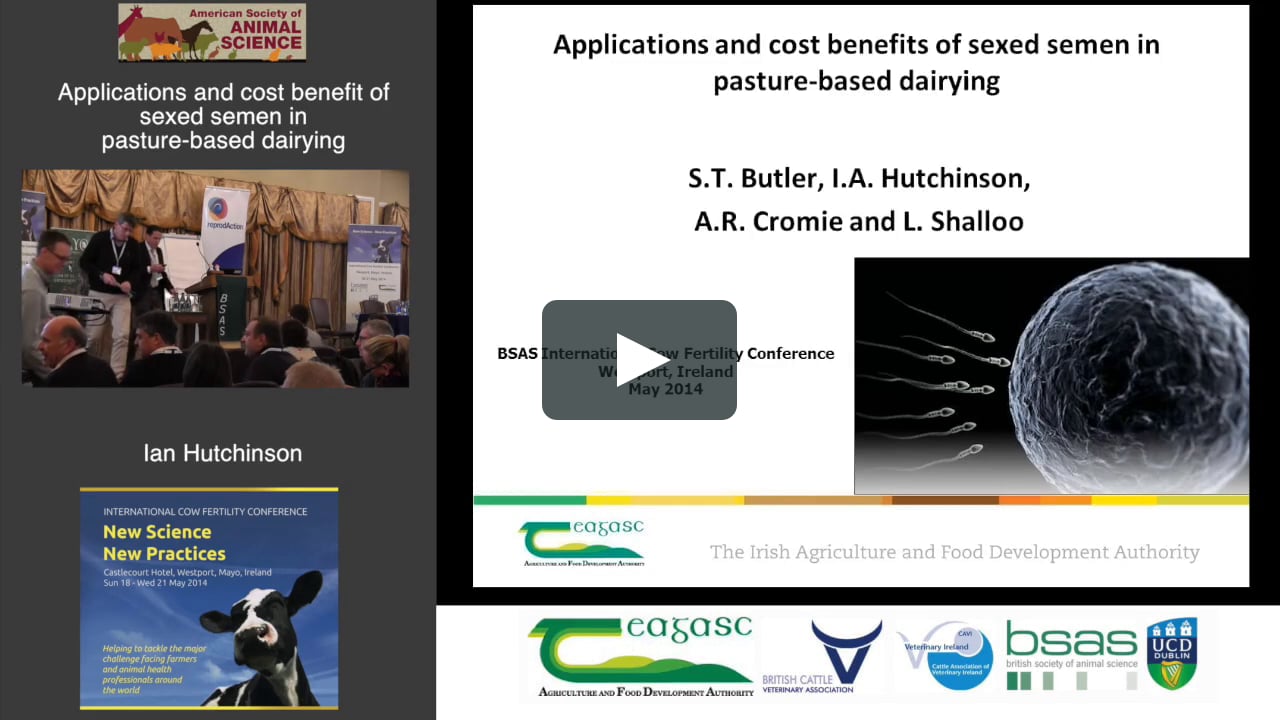 The application and cost benefits of “sexed semen” in grass-based  production systems on Vimeo