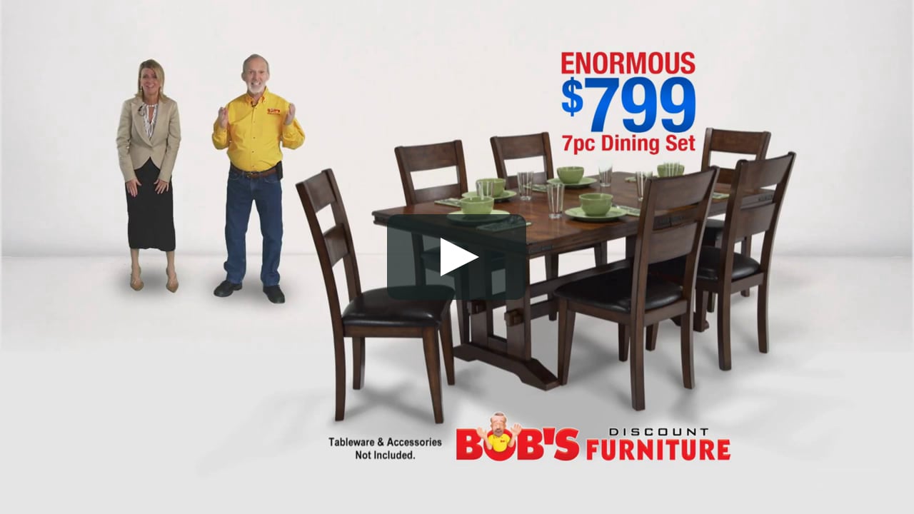 Bob's Discount Furniture Enormous Dining Room Set on Vimeo