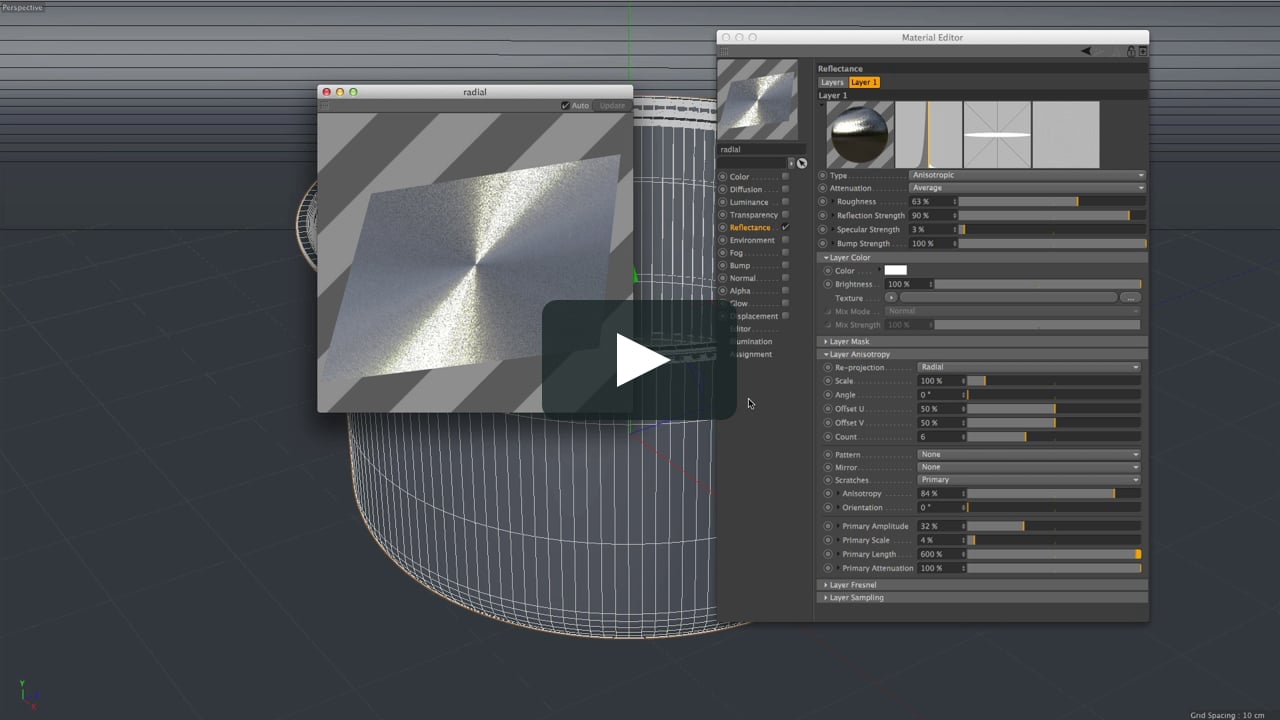 how to make reflectance material cinema 4d