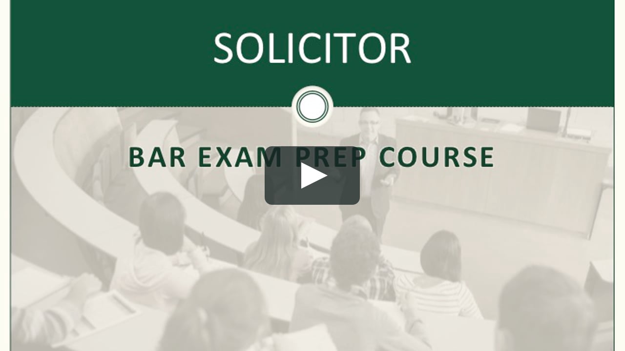 Watch CanBarPrep Solicitor Bar Exam Prep Course Online | Vimeo On Demand on  Vimeo