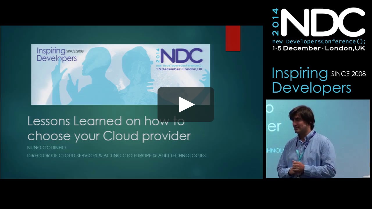 Lessons Learned on How to select you Cloud Computing Vendor by Nuno Filipe Godinho on Vimeo