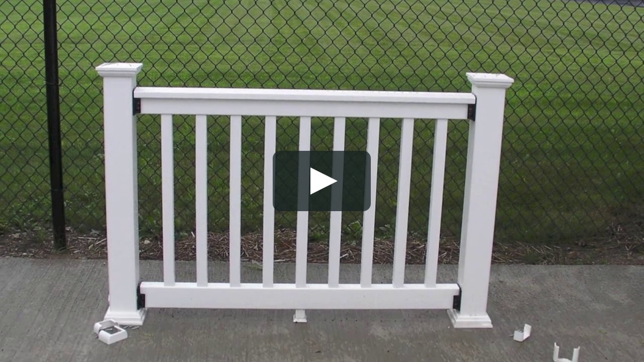 How To Install Railing On Concrete Porch Railing & Concrete Mount Installation on Vimeo