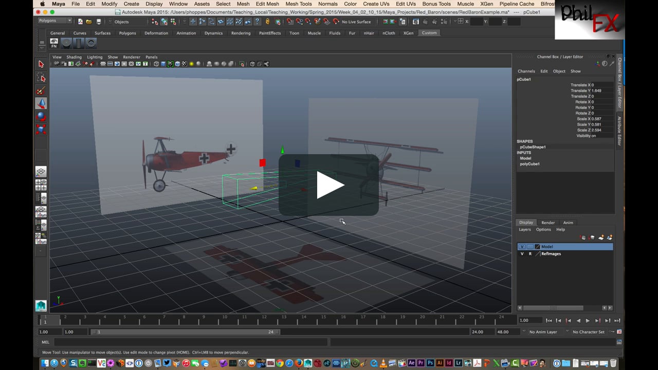 autodesk maya 2015 importing image plane