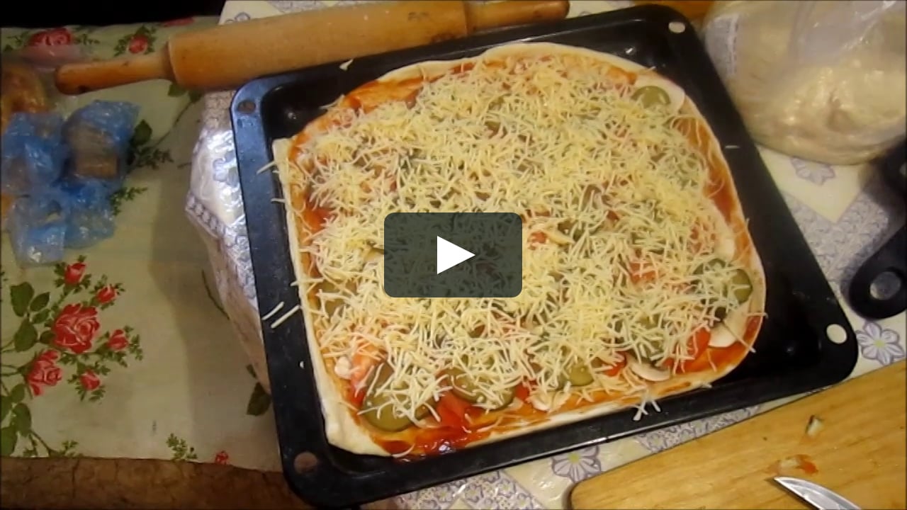Как приготовить тонкую пиццу в домашних условиях в духовке пошагово с фото