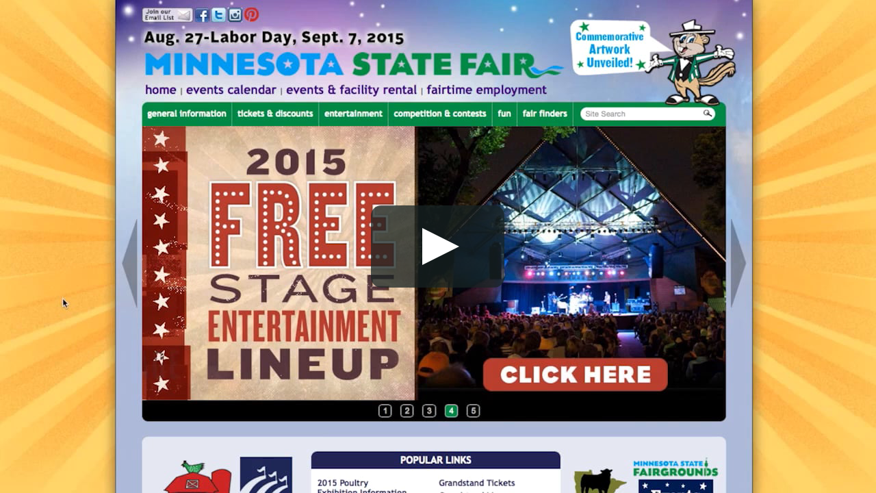 Minnesota State Fair Free Stage Entertainment as featured on "Around