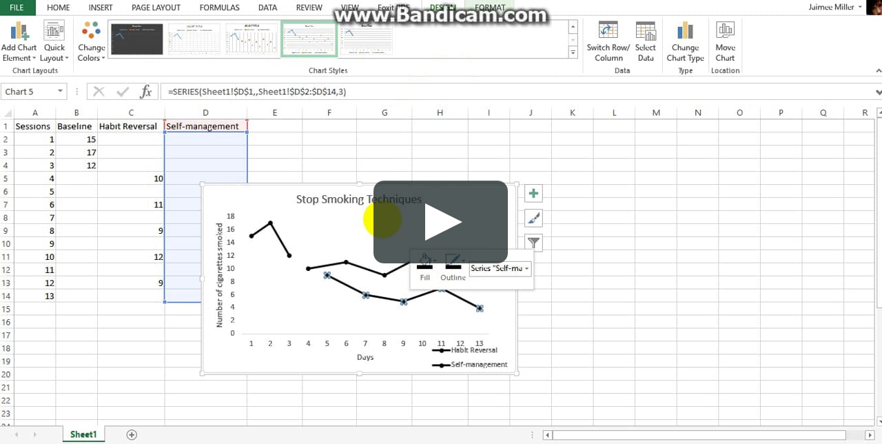 Alternating Treatment Design Graphed On Excel 2013 On Vimeo Alternating Treatment Design Graphed On Excel 2013 On Vimeo