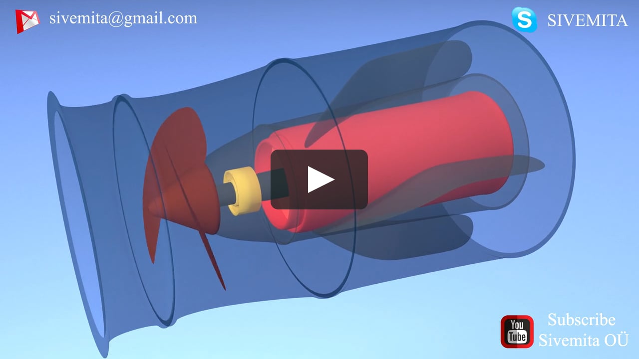 Large capacity mixed flow pump working principle animation on Vimeo
