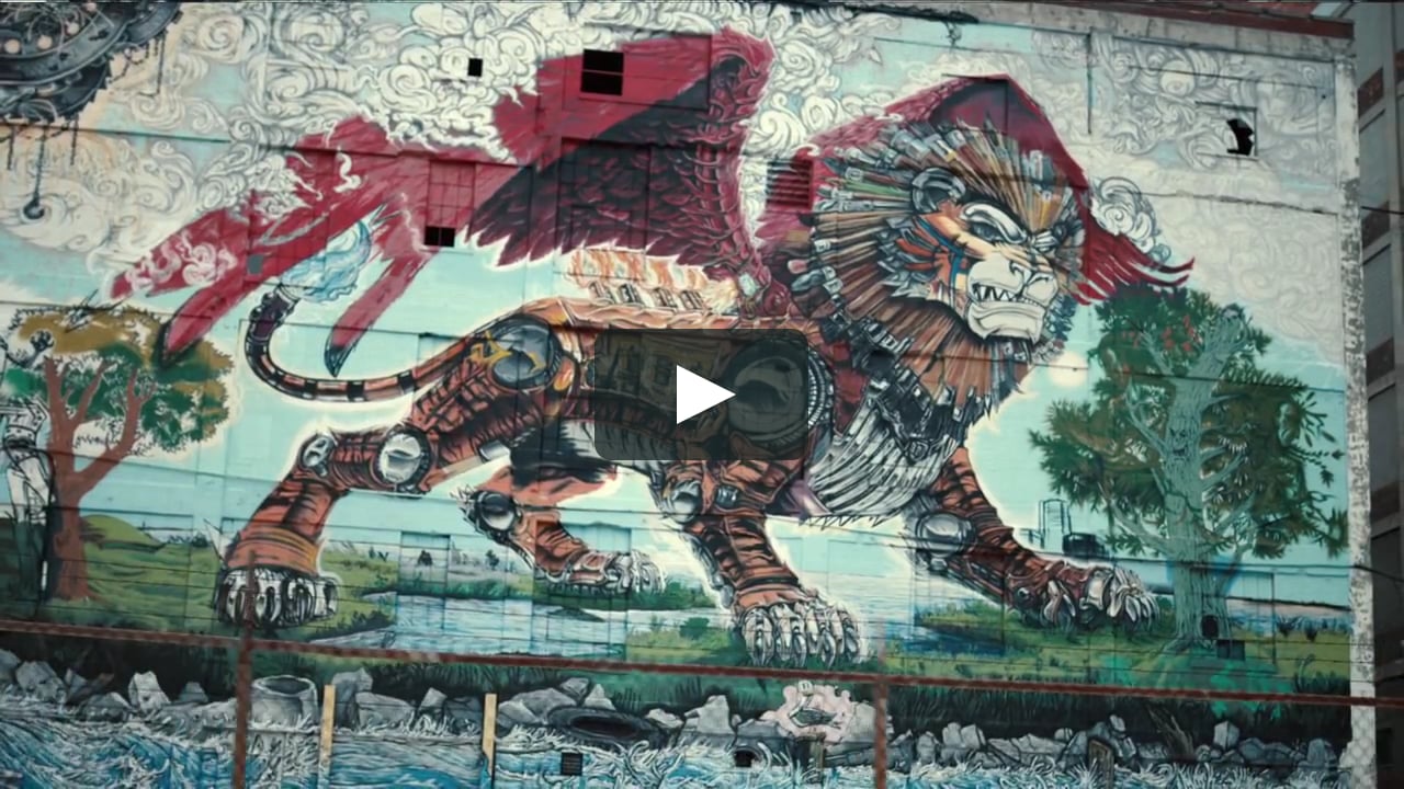 Стимпанк граффити тигры