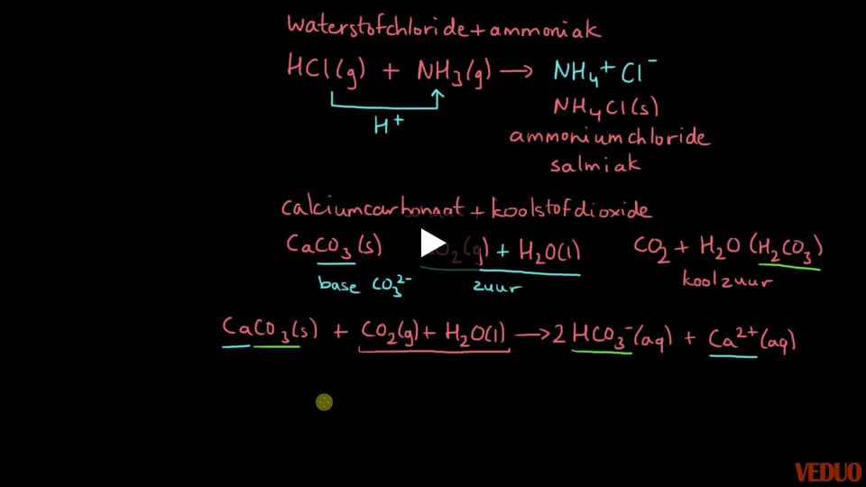 Zuur-basereacties Opstellen Bijzondere Voorbeelden