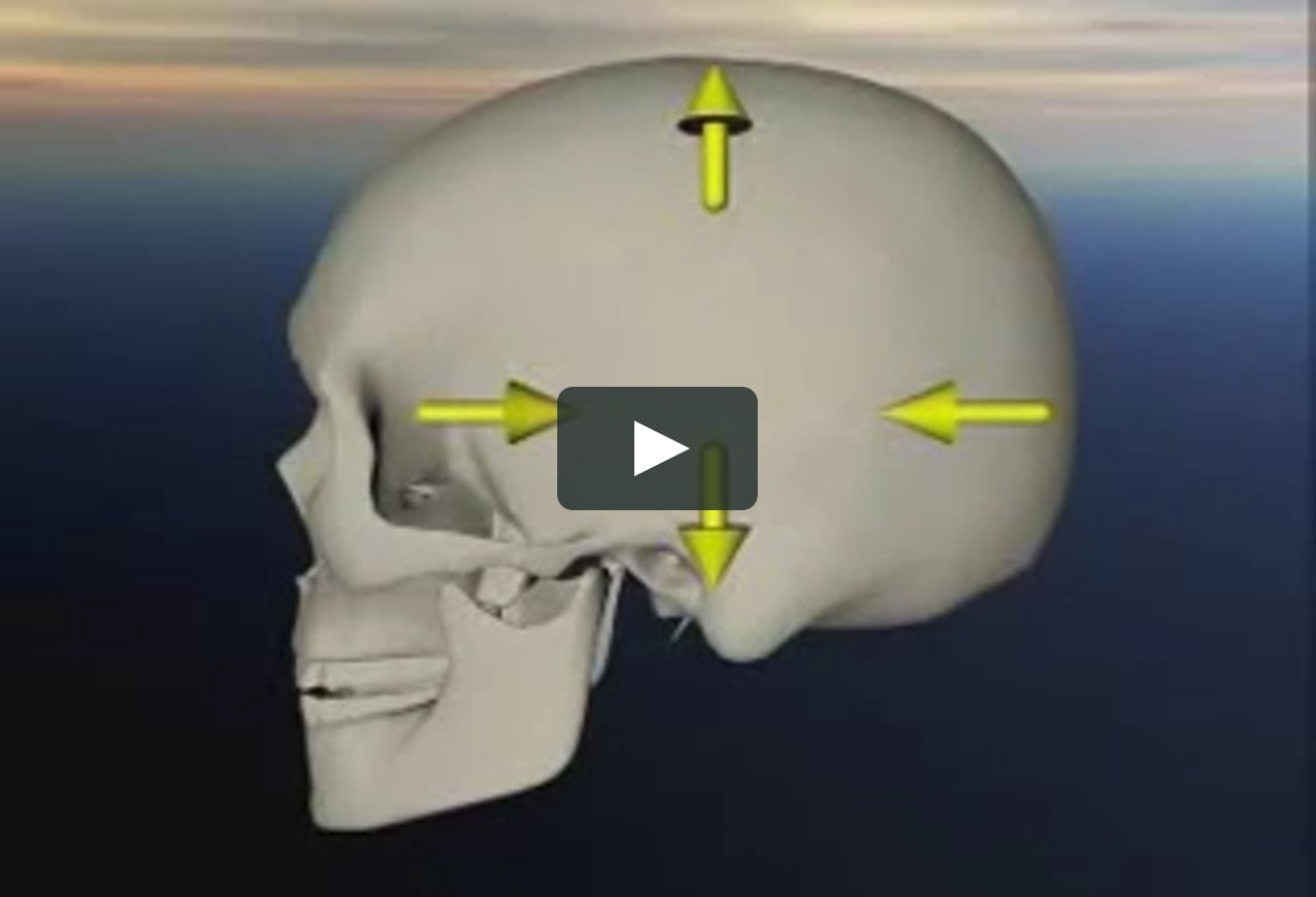 При укладке черепа в прямой проекции центральный луч направлен к доске стола