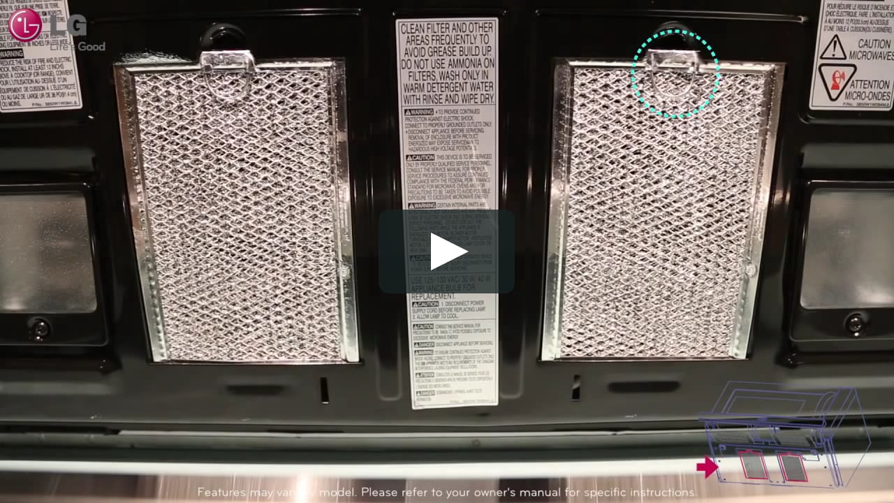 For LG Microwave Oven Grease Aluminum Filter # OA1322444KS990 