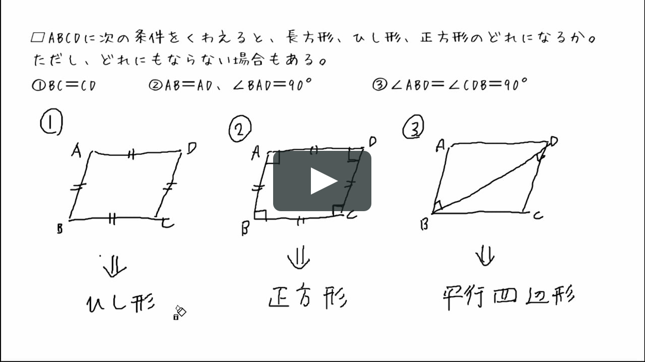 長方形 ひし形 正方形 問題 On Vimeo