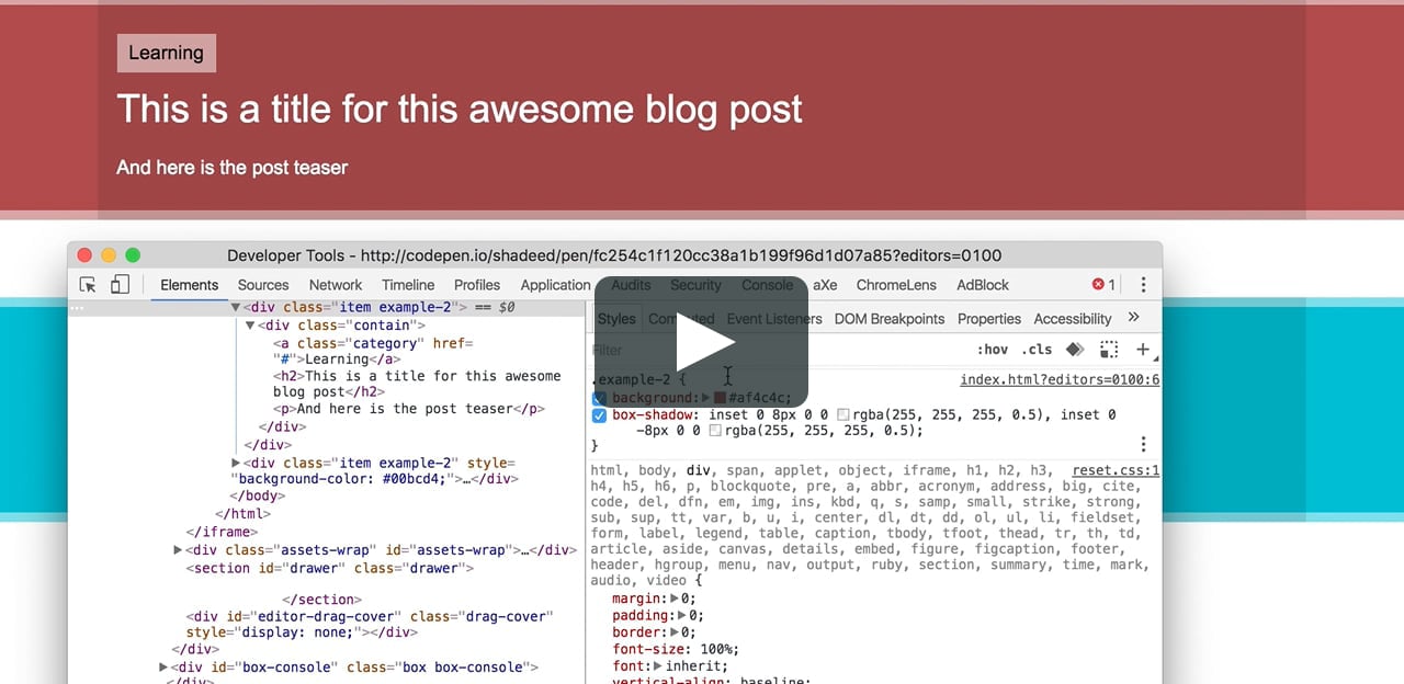 CSS rgba() - Article Header on Vimeo