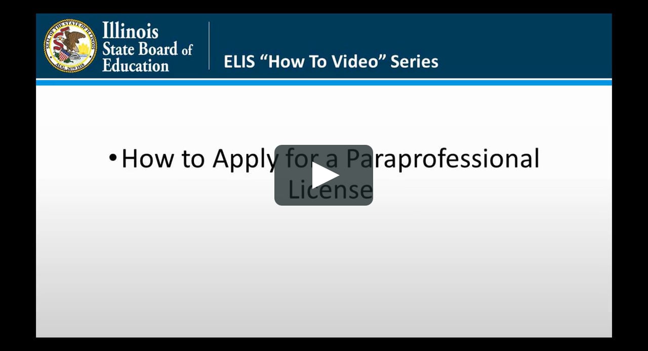 How To Apply For A Paraprofessional License On Vimeo
