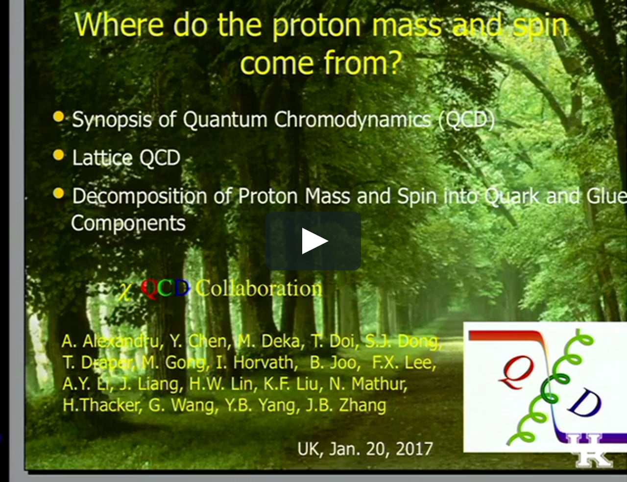 Where Do The Proton Mass And Spin Come From On Vimeo