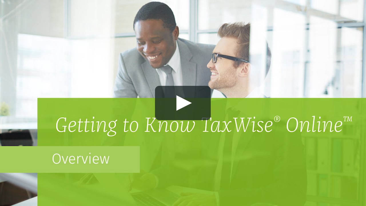 Getting to Know TaxWise Online Overview on Vimeo