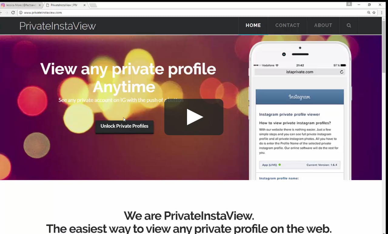 I use privateinstaview.com quite often to see the profile of my clients, he...