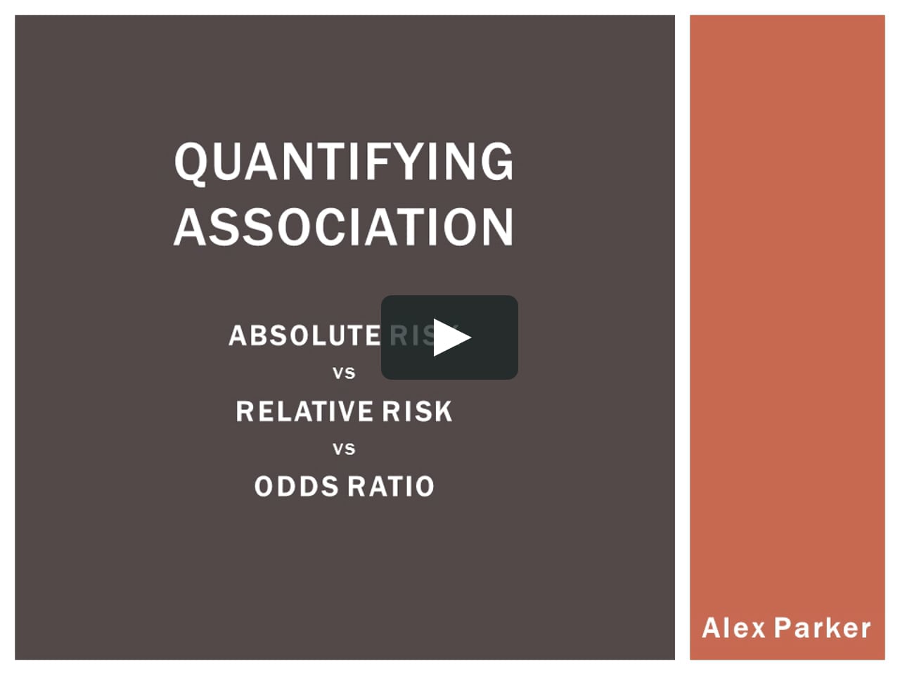 Absolute Risk Vs Relative Risk Vs Odds Ratio Pp Made Easy In Population Perspective Made Easy On Vimeo