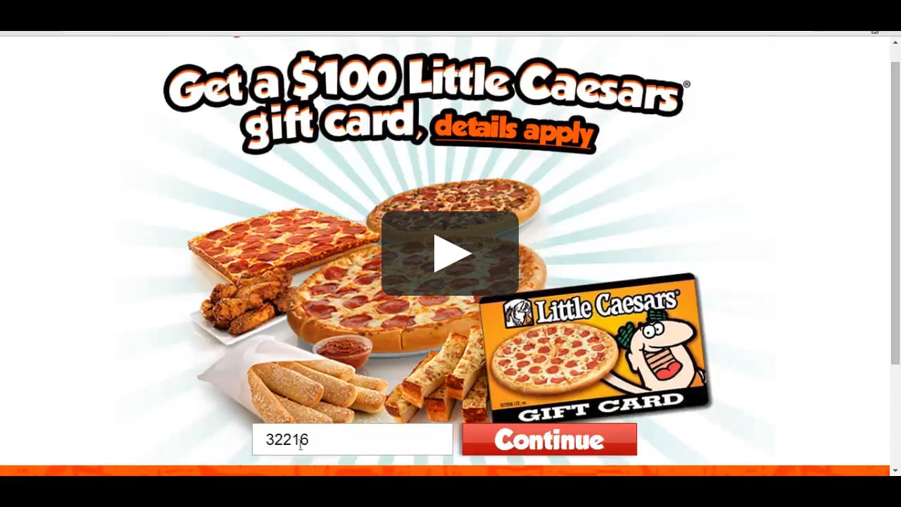 Get a $100 Little Caesars Gift Card!