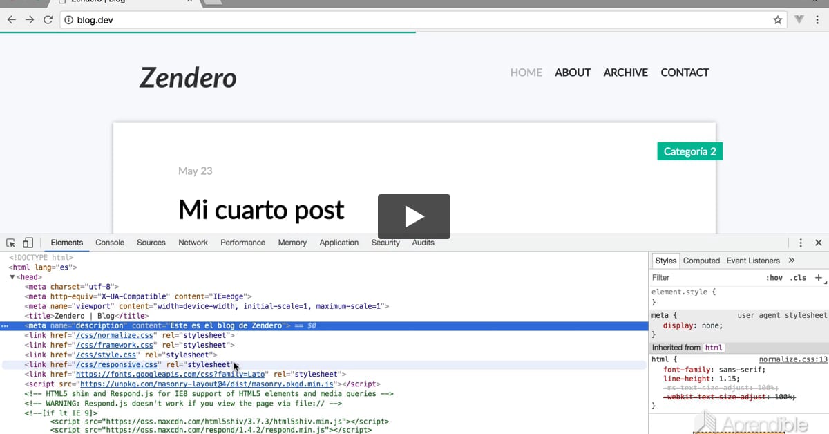 22. Título y descripción para SEO