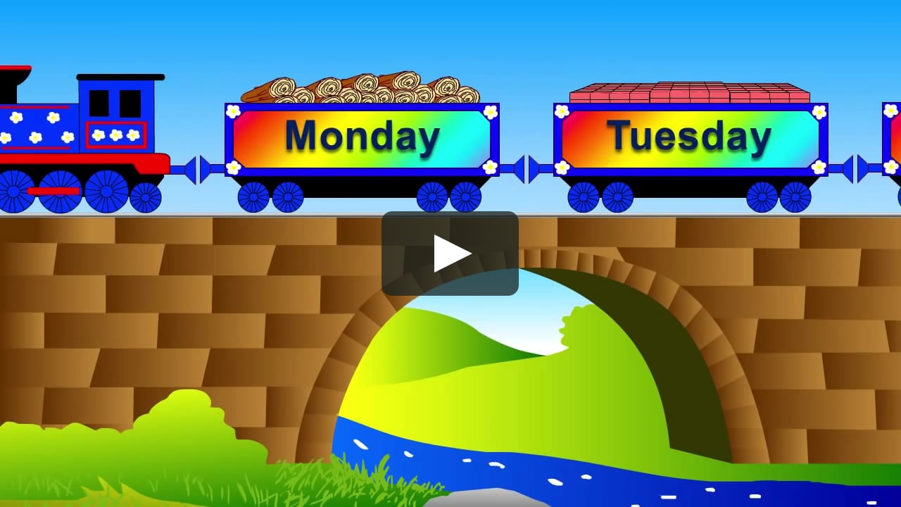 Learn the days of the week song with Choo-Choo Train. Educational cartoon  for children kids toddlers on Vimeo