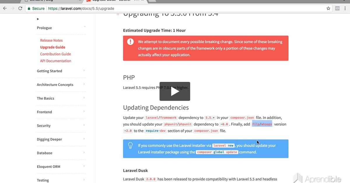 42. Actualizando a Laravel 5.5