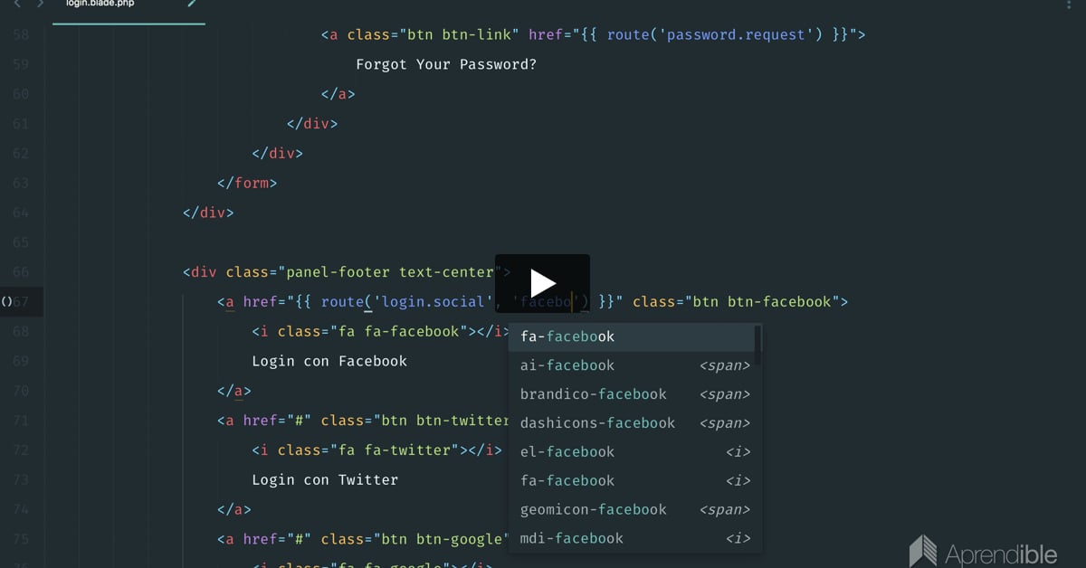 32. Permitir login con múltiples redes sociales