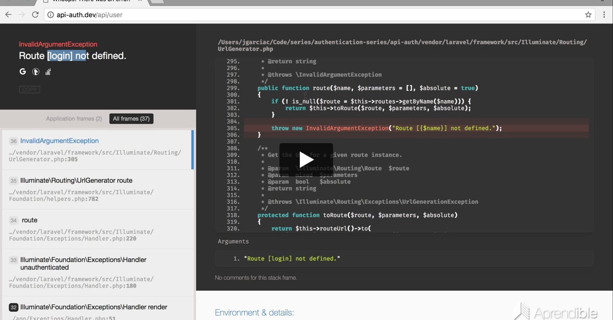 36. Autenticación API