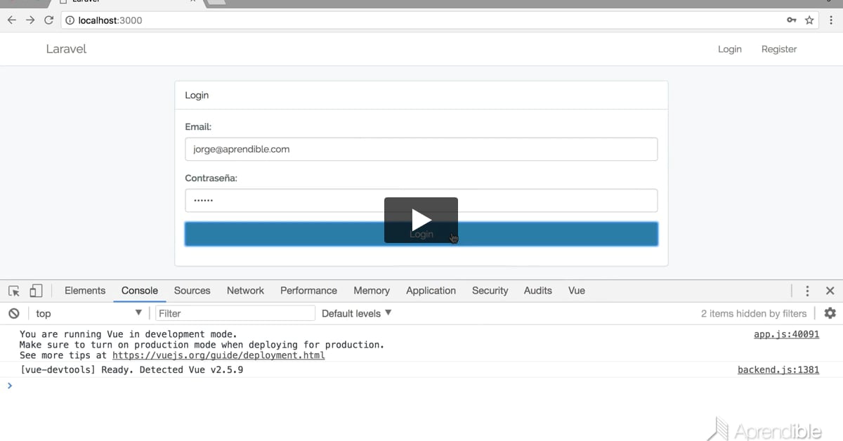 38. Autenticación API con VueJS - PARTE 2