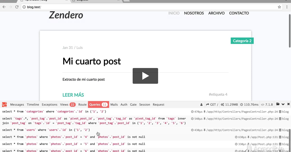 81. Optimización de consultas en Eloquent