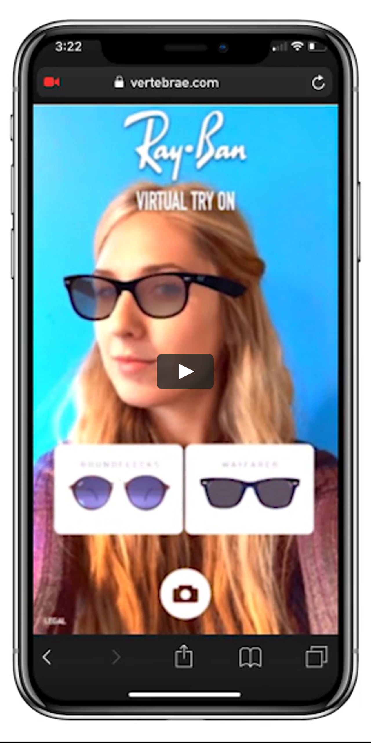 Virtual Try On - Ray-Ban AR Experience on Vimeo