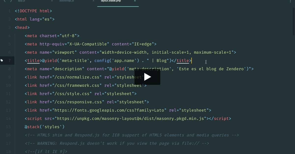 5. Definiendo la vista principal