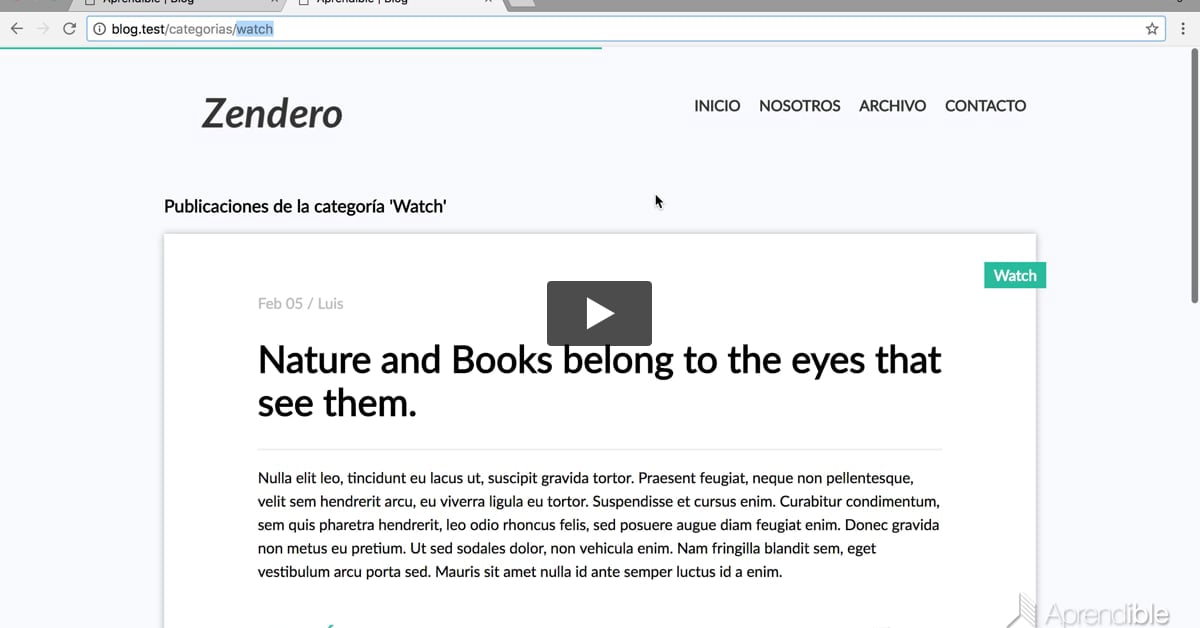 16. Mostrar posts por categoría