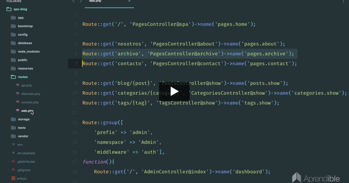20. Implementando la vista archivo