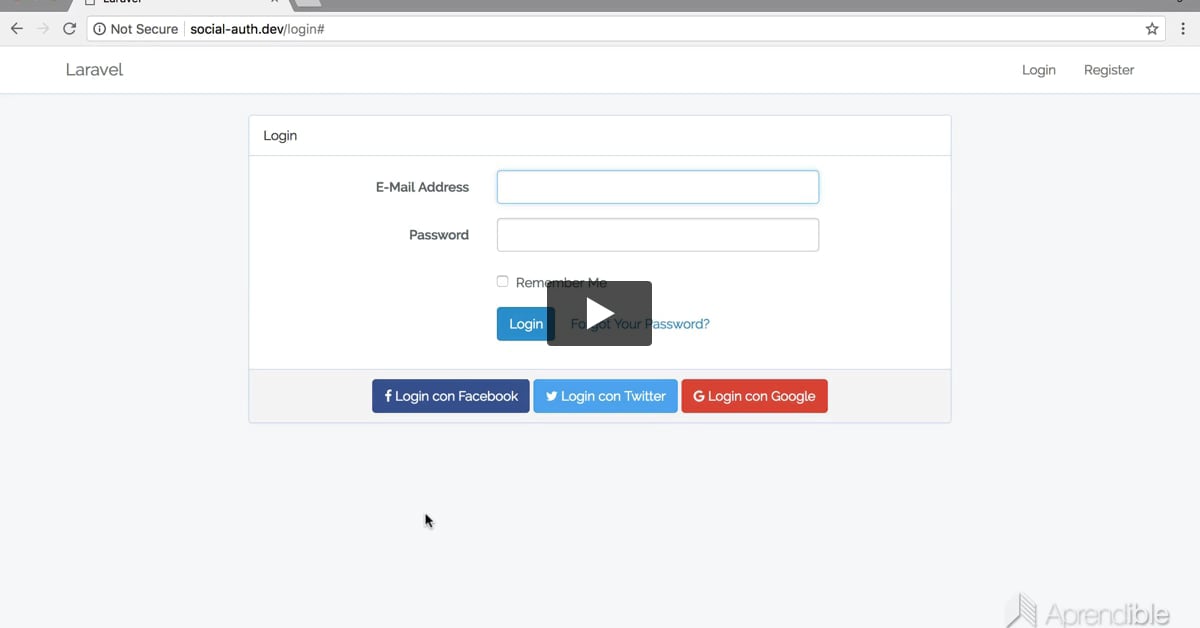 28. Login con redes sociales