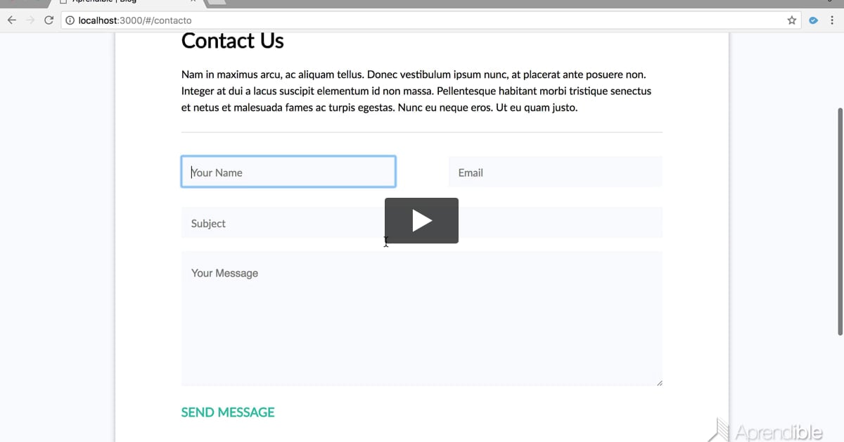 26. Formulario de contacto