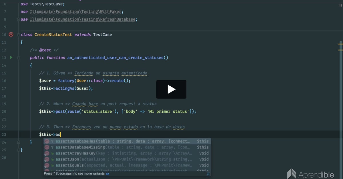 5. Nuestro primer test