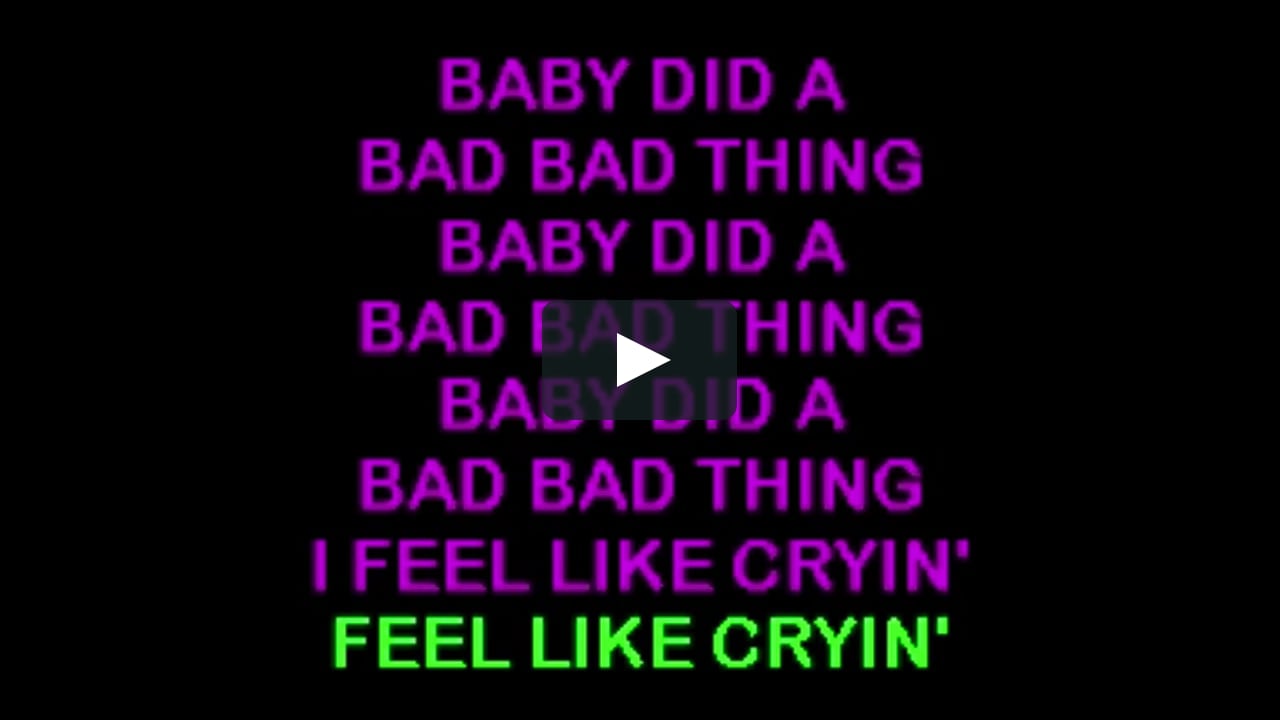 Chris Isaak - Baby Did A Bad Karaoke) on Vimeo