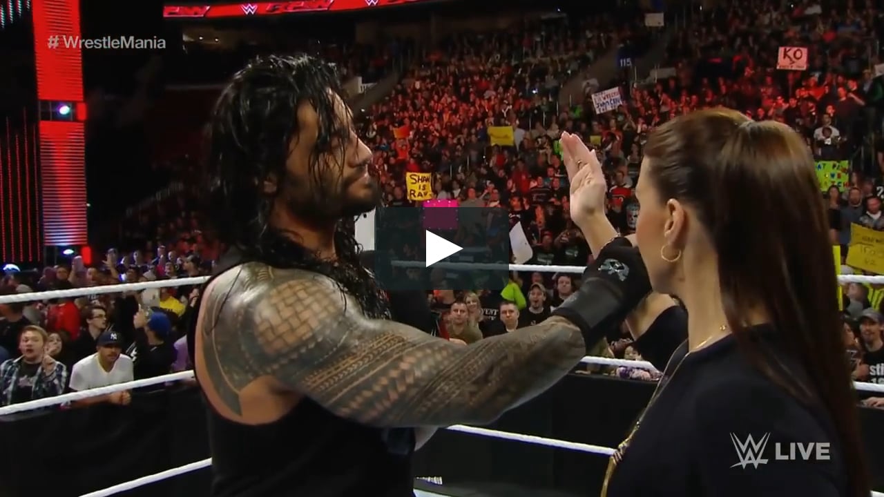 Roman Reigns reminds Stephanie McMahon that he is the _authority_ in WWE_  Raw on Vimeo