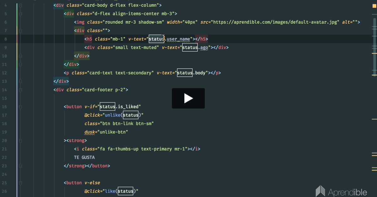 25. Mostrando el conteo de likes