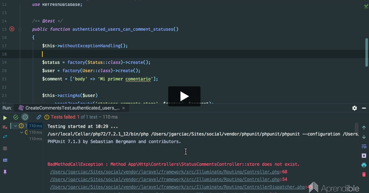 27. Definiendo la URL para agregar comentarios