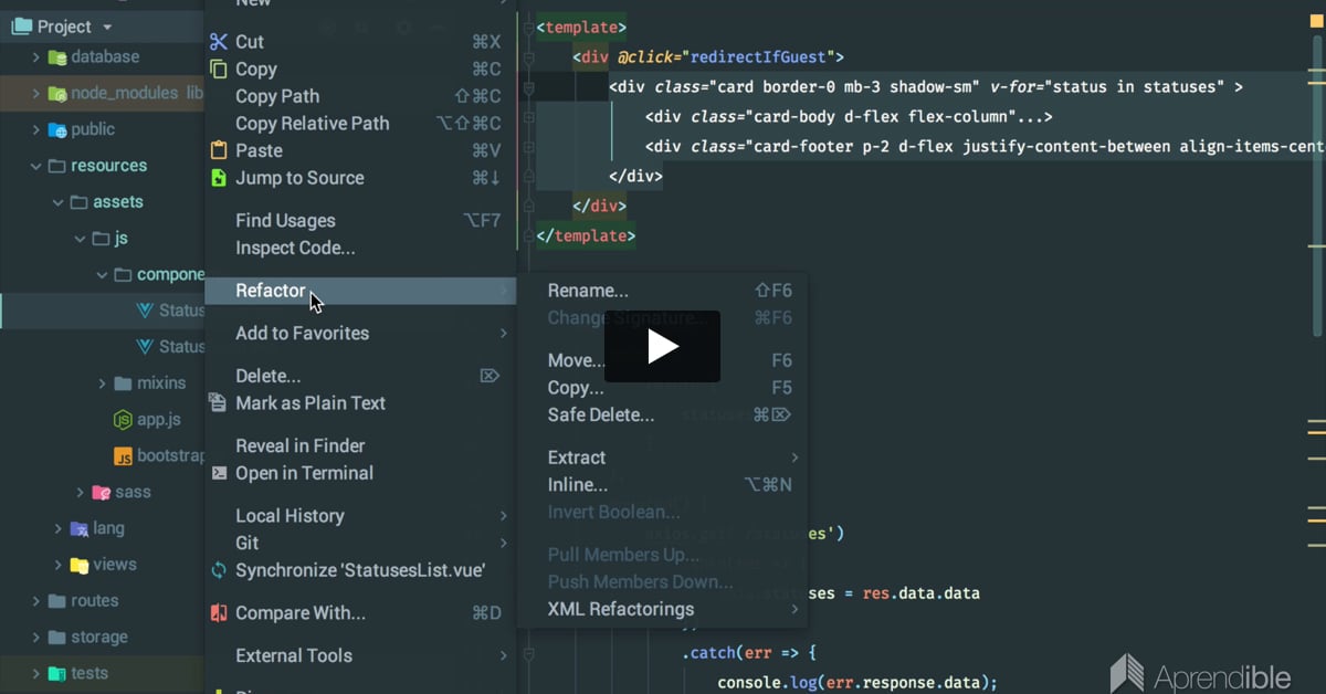 29. Reestructuración de componentes